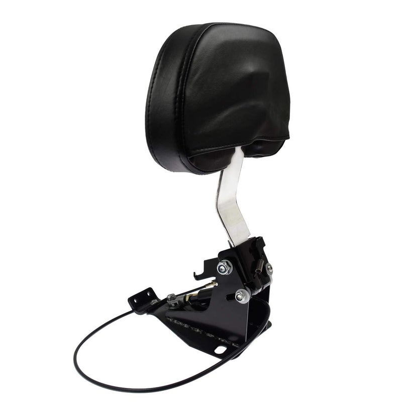 HDBUBALUS Adjustable Driver Backrest with Chrome Mount Fit for Harley Touring Road King Electra Glide CVO 2009-2024 - Image 2